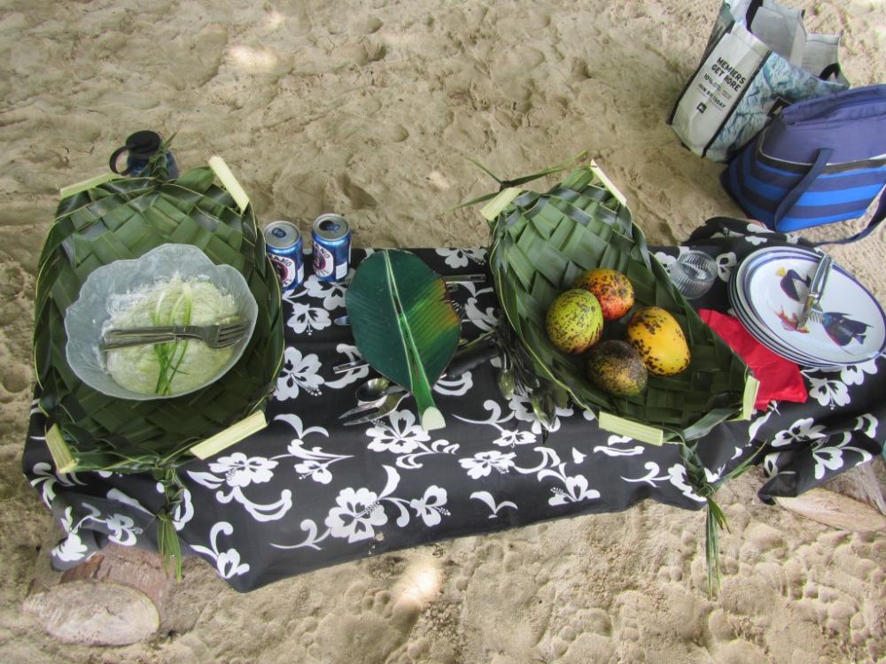 The picnic preparation.